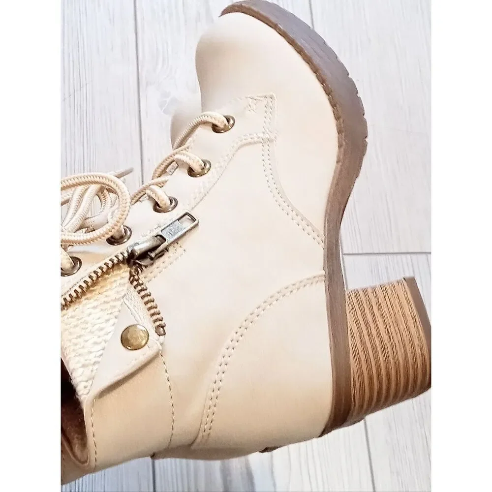 (ST1-6020) Pop Little & Big Kid Girls Venti Block Heel Lace Up Boots Sz 13
